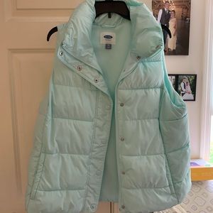 Old Navy Fleece Lined Bubble Vest  Aqua Blue XXL